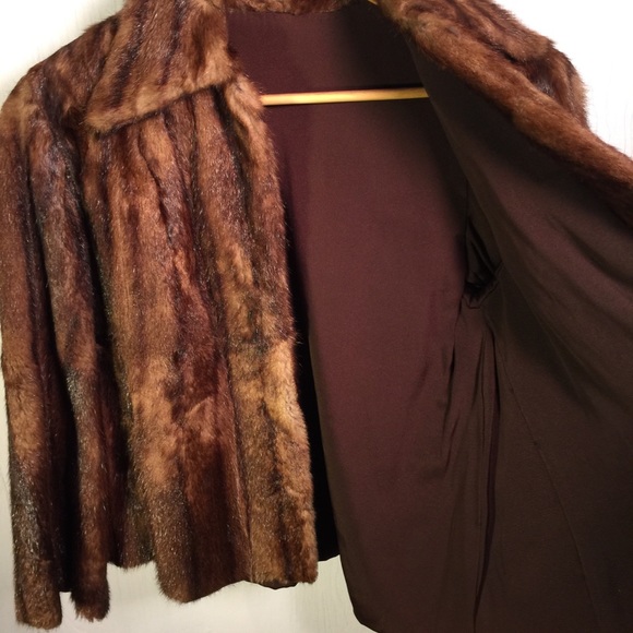Vintage real fur coat brown - Picture 2 of 6